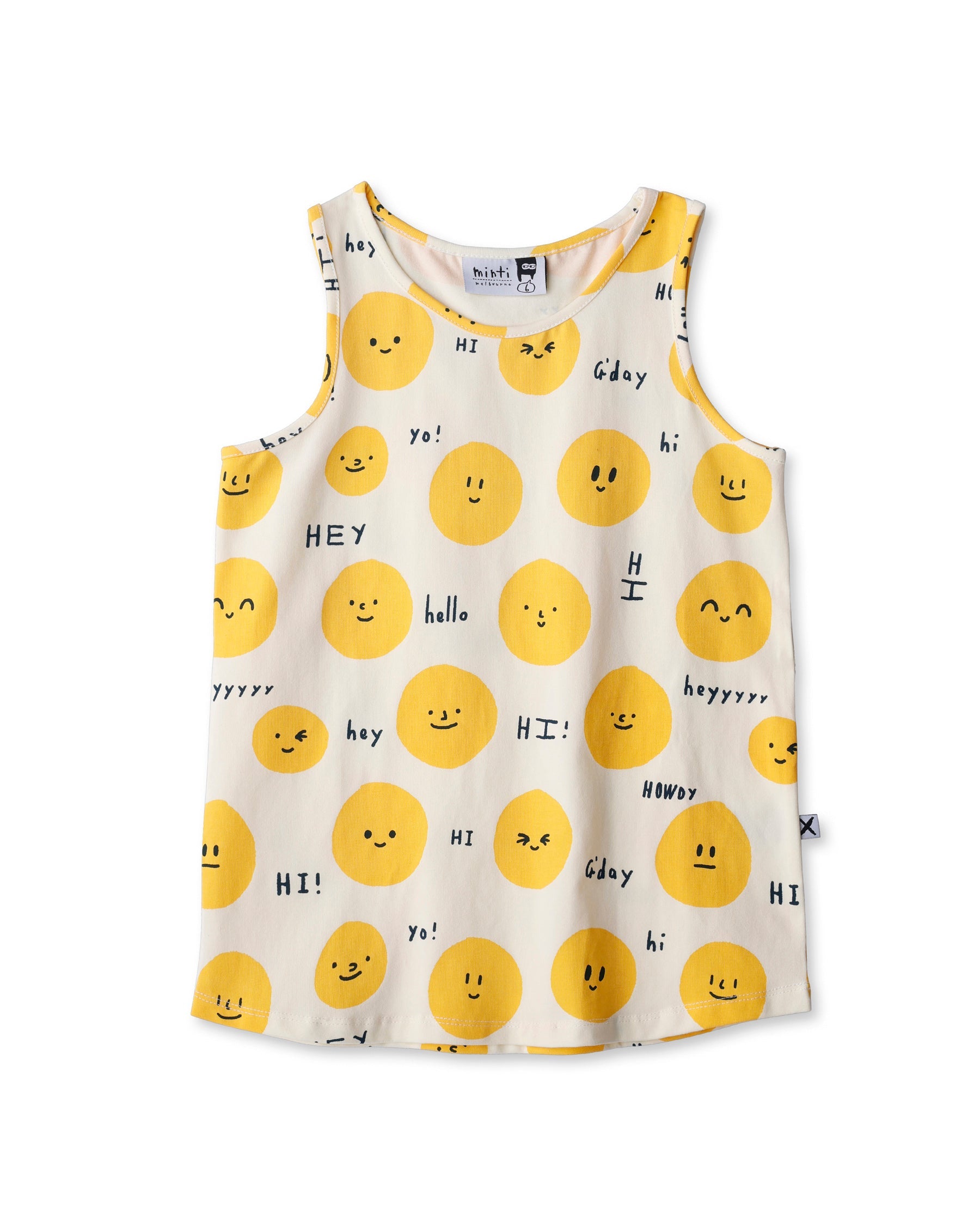 Minti Hello Faces Singlet