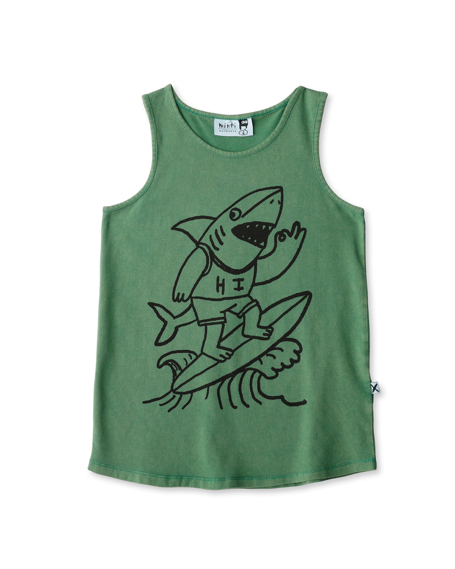 Minti Shredding Shark Singlet