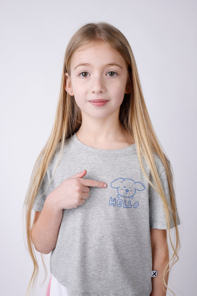Minti Hello Puppy Cropped Tee