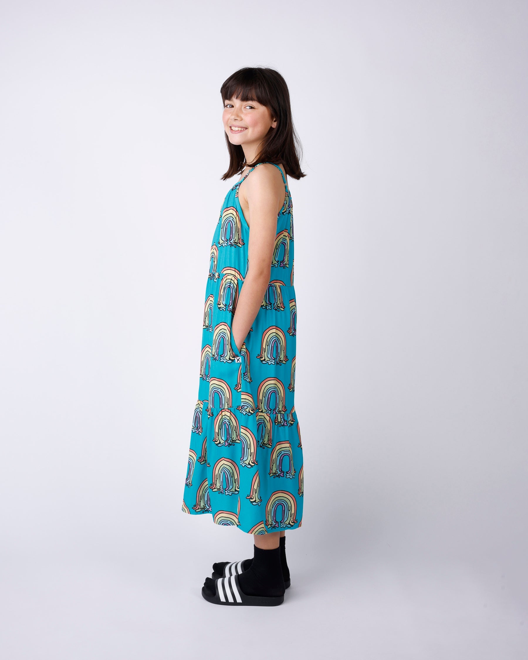 Minti Painted Rainbow Woven Dress