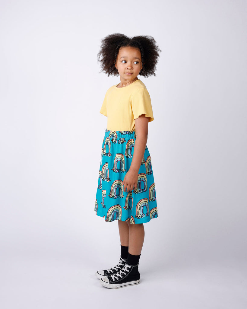 Minti Painted Rainbow Woven Skirt