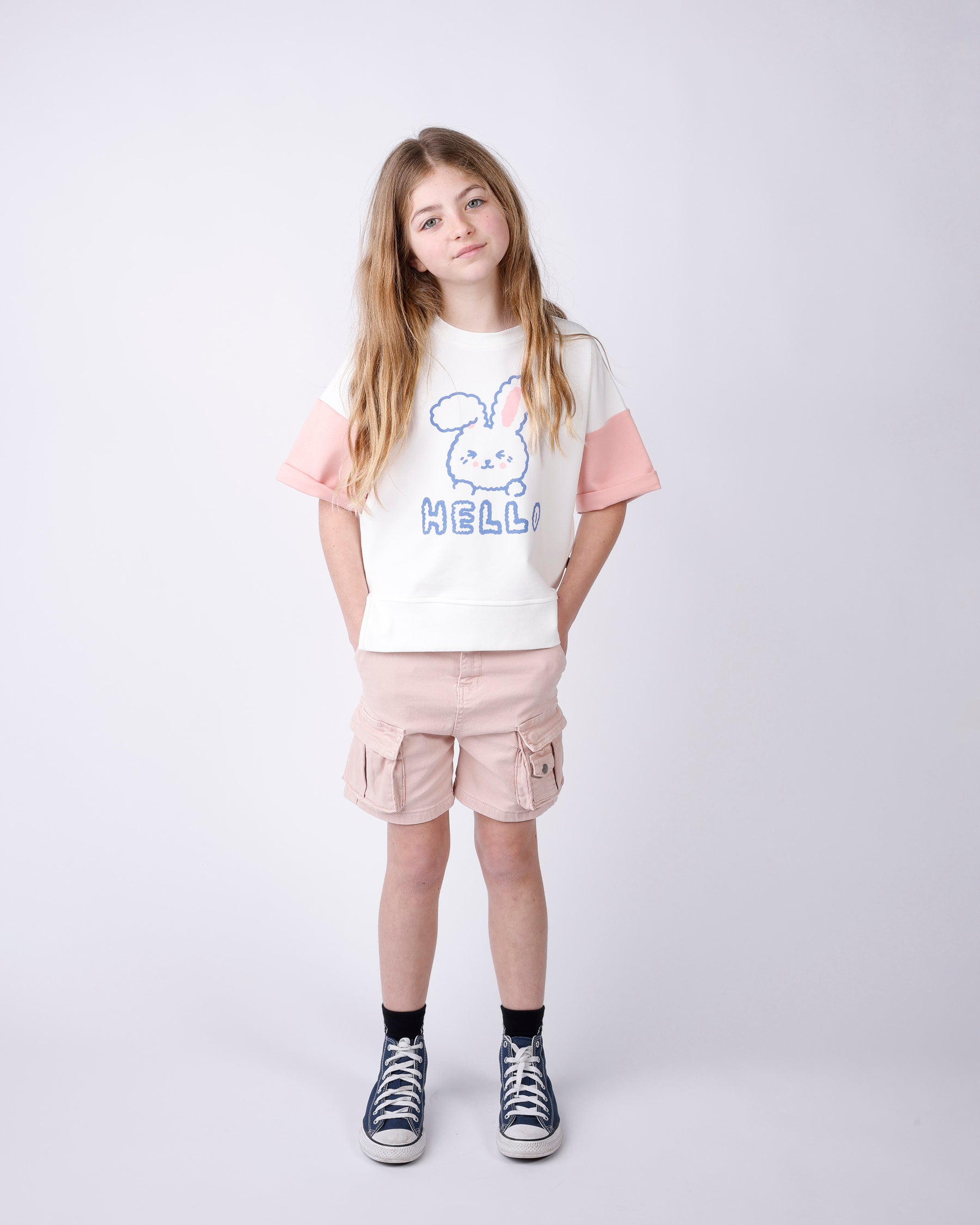 Minti Hello Bunny Bye Puppy Short Sleeve Crew