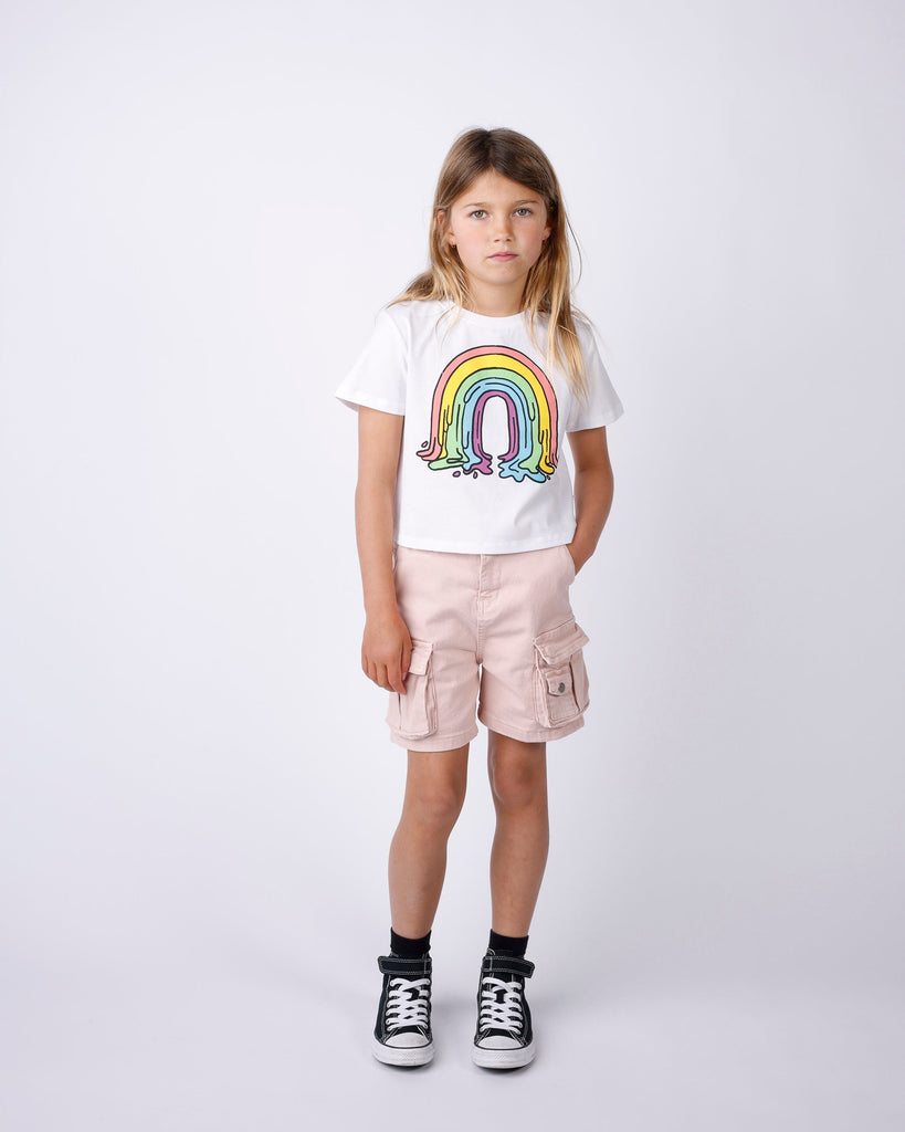 Minti Painted Rainbow Cropped Tee