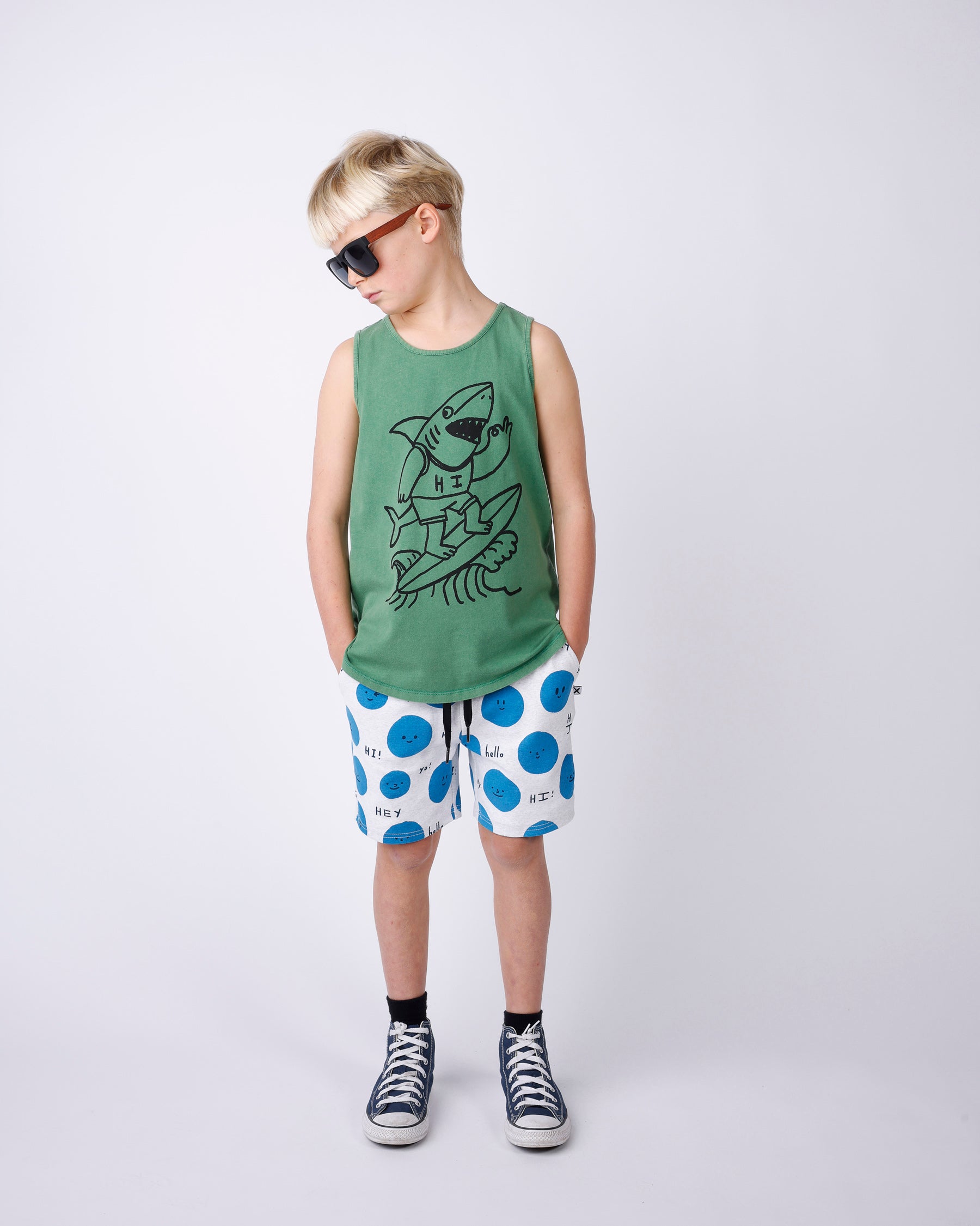 Minti Shredding Shark Singlet